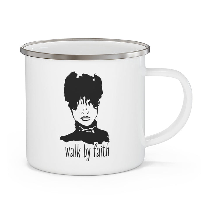 Enamel Camping Mug Say it Soul Walk by Faith Positive Inspiration Affirmation