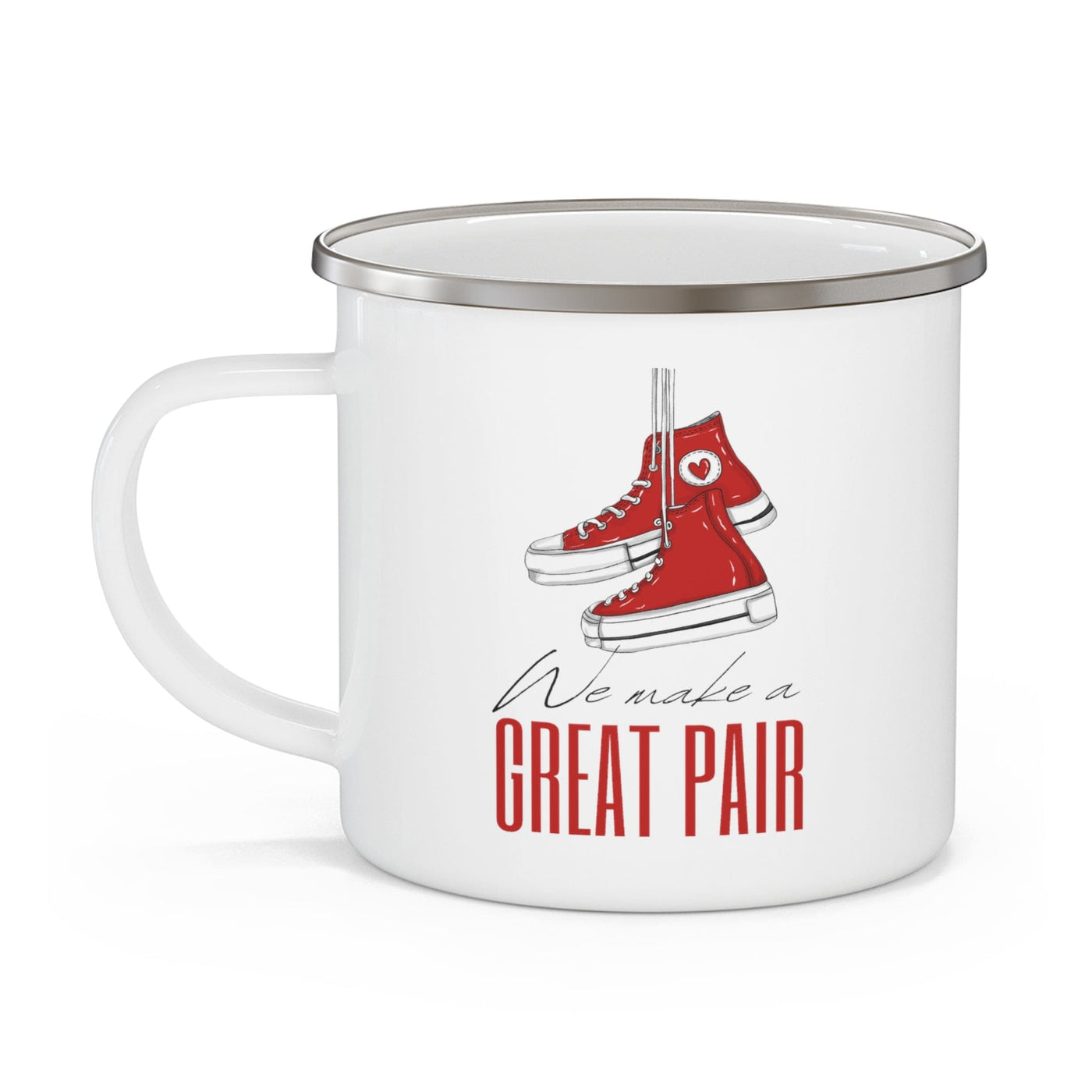 Enamel Camping Mug Say It Soul We Make a Great Pair Red - Decorative | Mugs