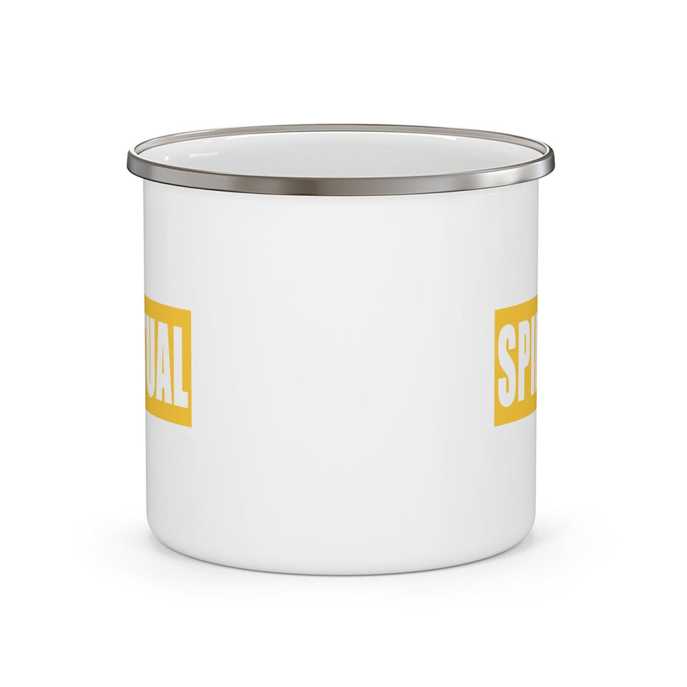 Enamel Camping Mug Spiritual Yellow Gold Colorblock Illustration - Decorative