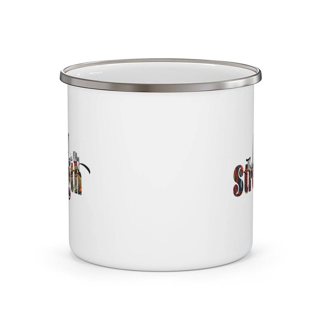 Enamel Camping Mug the Lord is my Strength Print - Decorative | Enamel Mugs