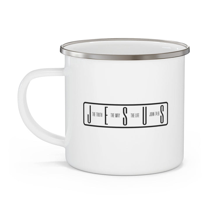 Enamel Camping Mug the Truth the Way the Life - Decorative | Enamel Mugs