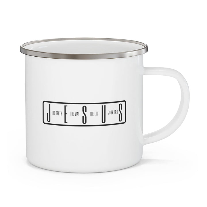 Enamel Camping Mug the Truth the Way the Life - Decorative | Enamel Mugs