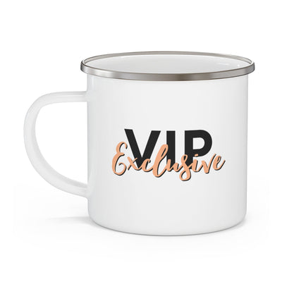 Enamel Camping Mug Vip Exclusive Black And Beige - Affirmation Decorative | Mugs