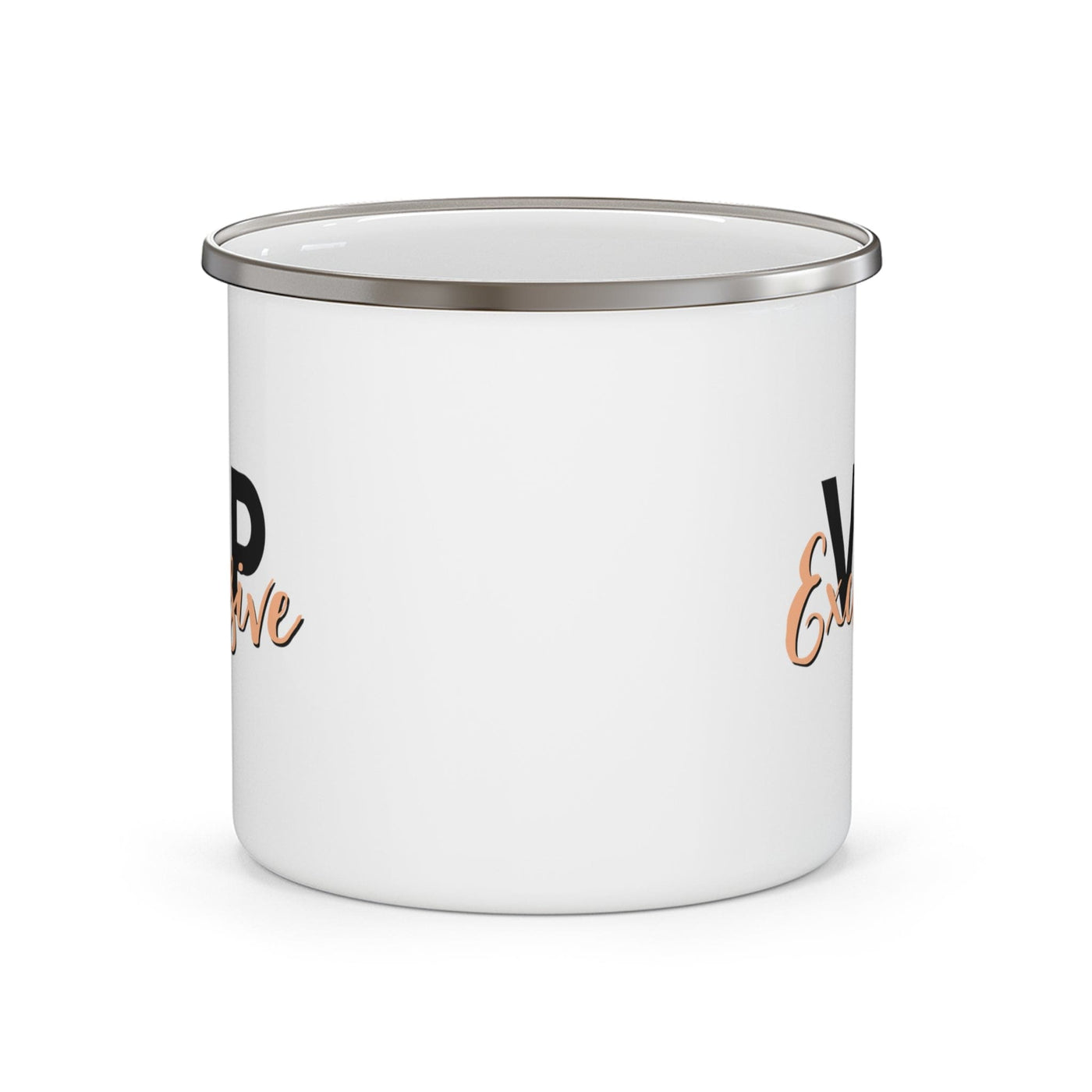 Enamel Camping Mug Vip Exclusive Black And Beige - Affirmation Decorative | Mugs