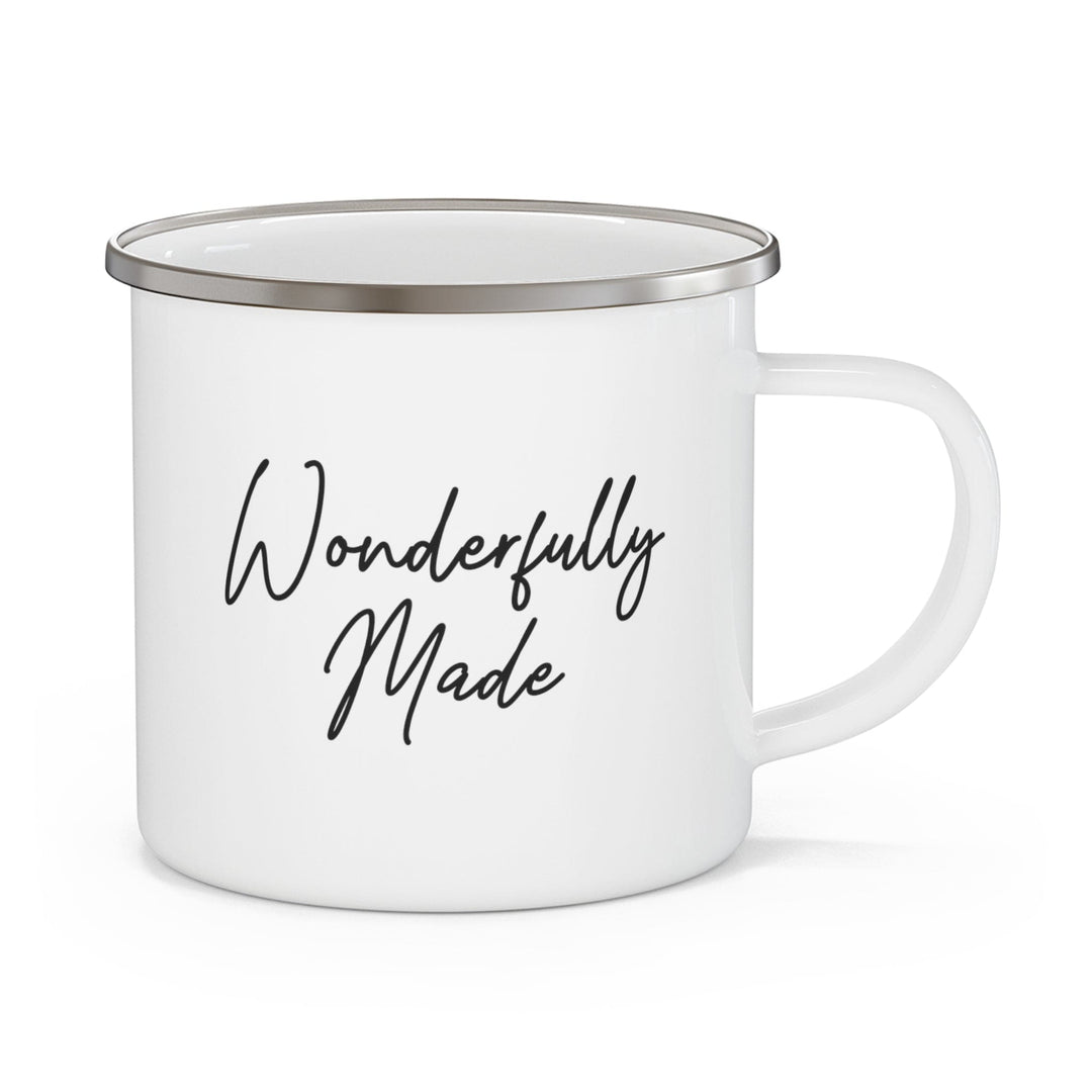 Enamel Camping Mug Wonderfully Made Black Illustration - Decorative | Enamel