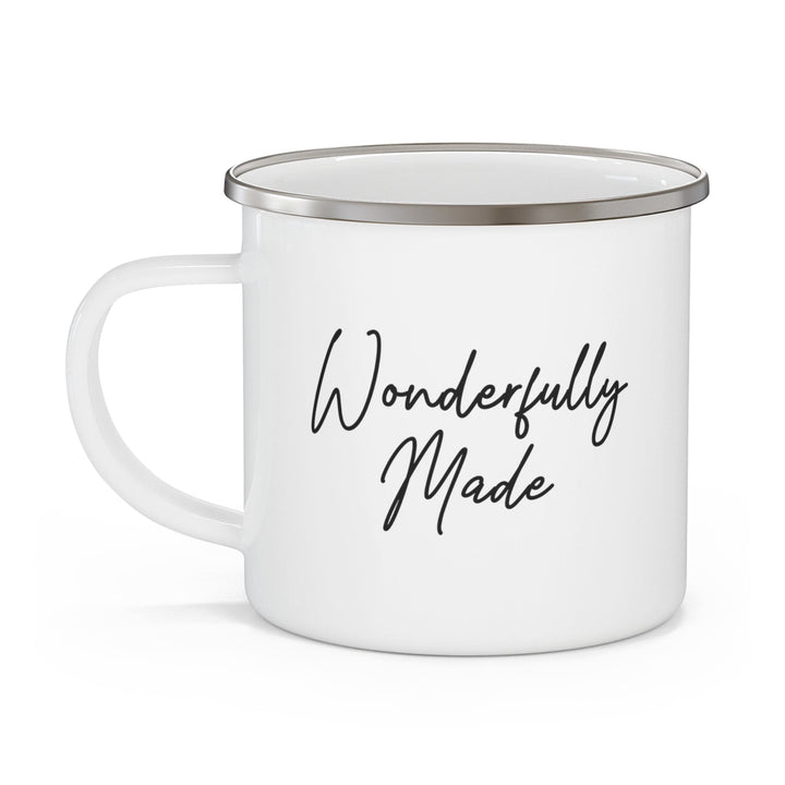 Enamel Camping Mug Wonderfully Made Black Illustration - Decorative | Enamel