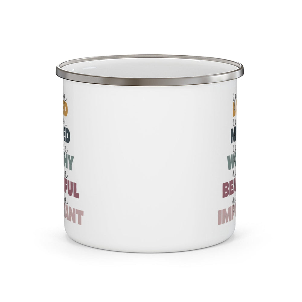 Enamel Camping Mug you are Loved Inspiration Affirmation - Decorative | Enamel