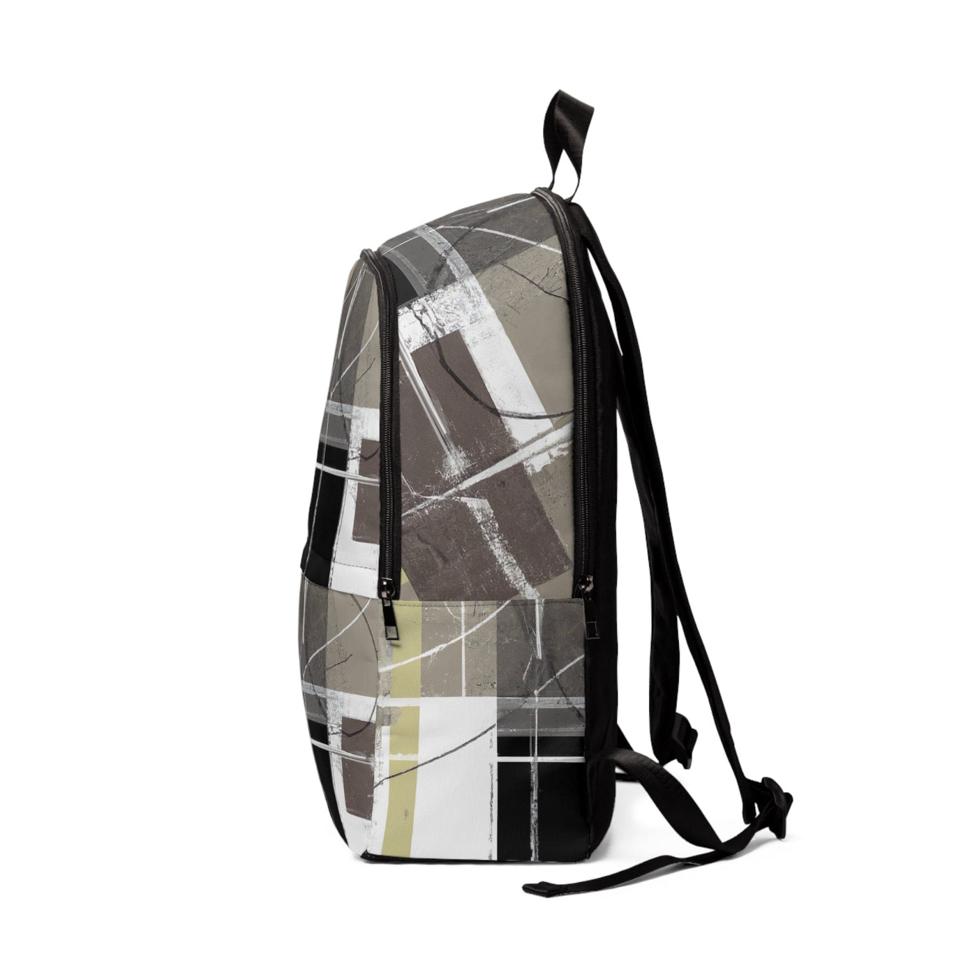 Fashion Backpack Waterproof Abstract Brown Geometric Shapes - Bags