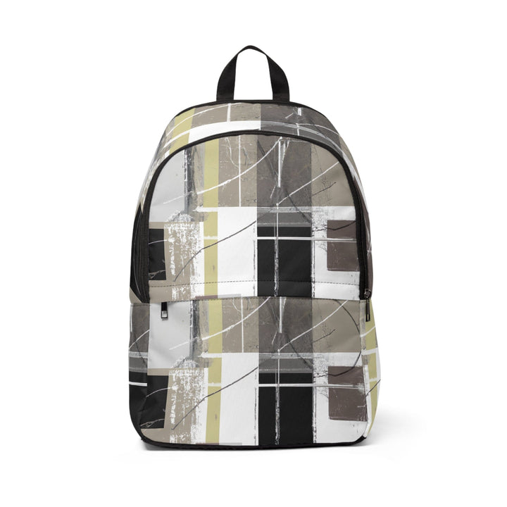 Fashion Backpack Waterproof Abstract Brown Geometric Shapes - Bags | Backpacks