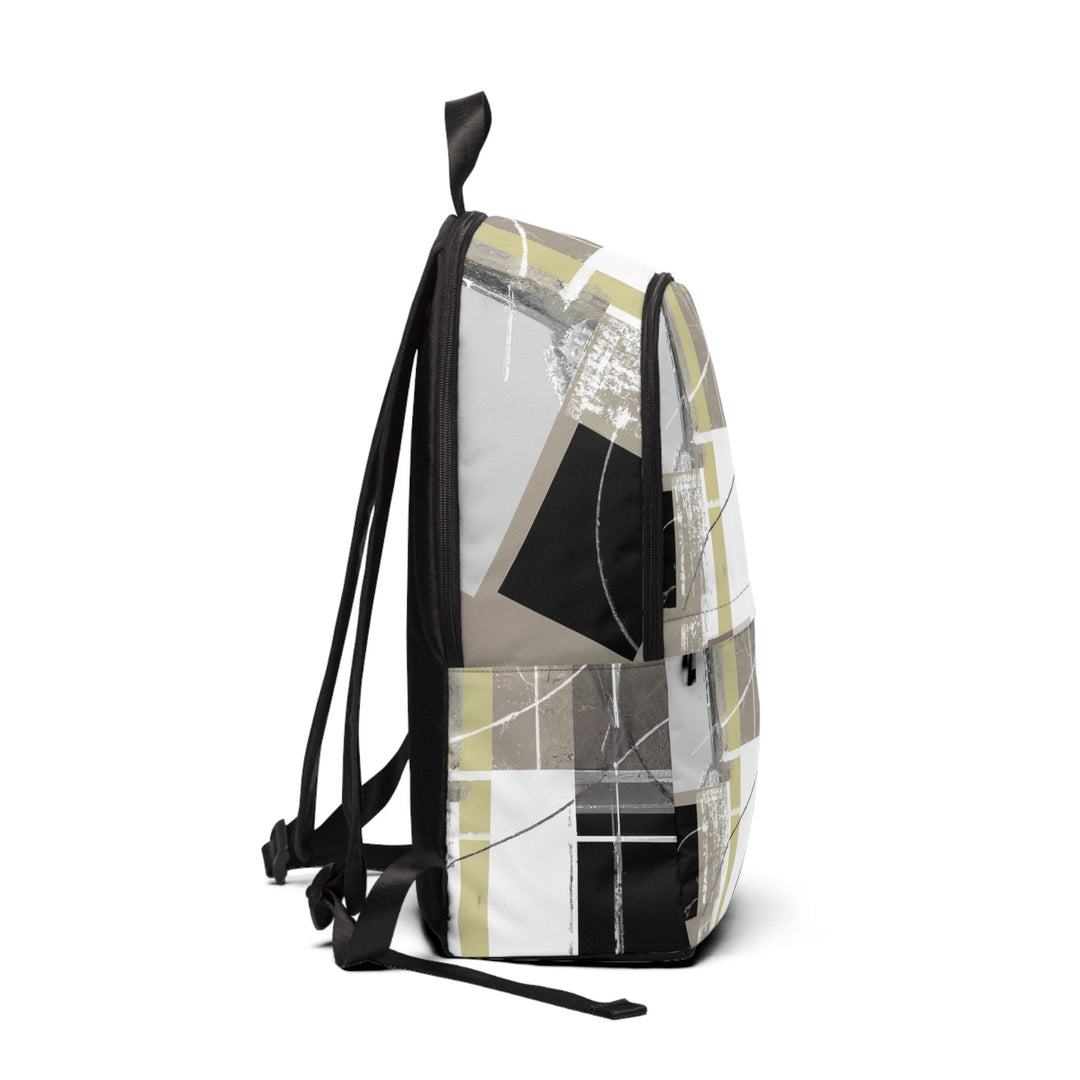 Fashion Backpack Waterproof Abstract Brown Geometric Shapes - Bags | Backpacks