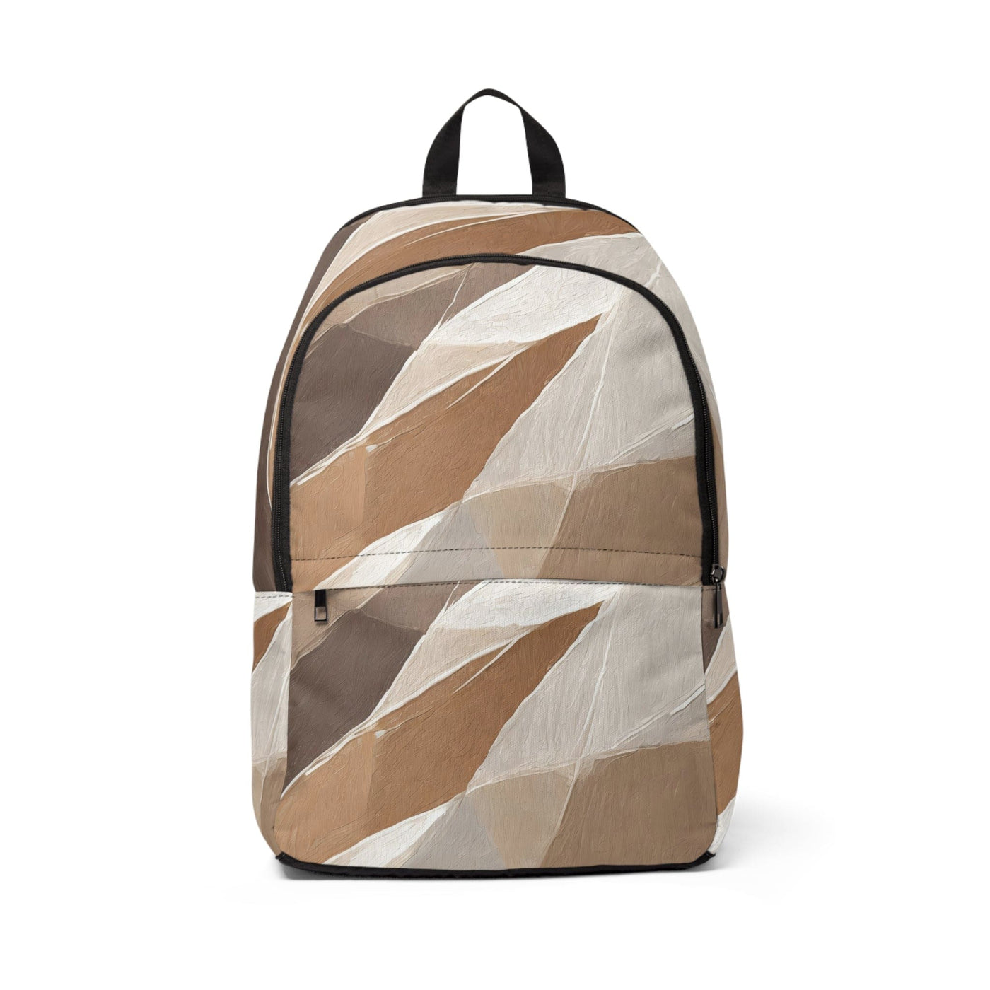 Fashion Backpack Waterproof Abstract Taupe Brown Textured Pattern 93796 - Bags