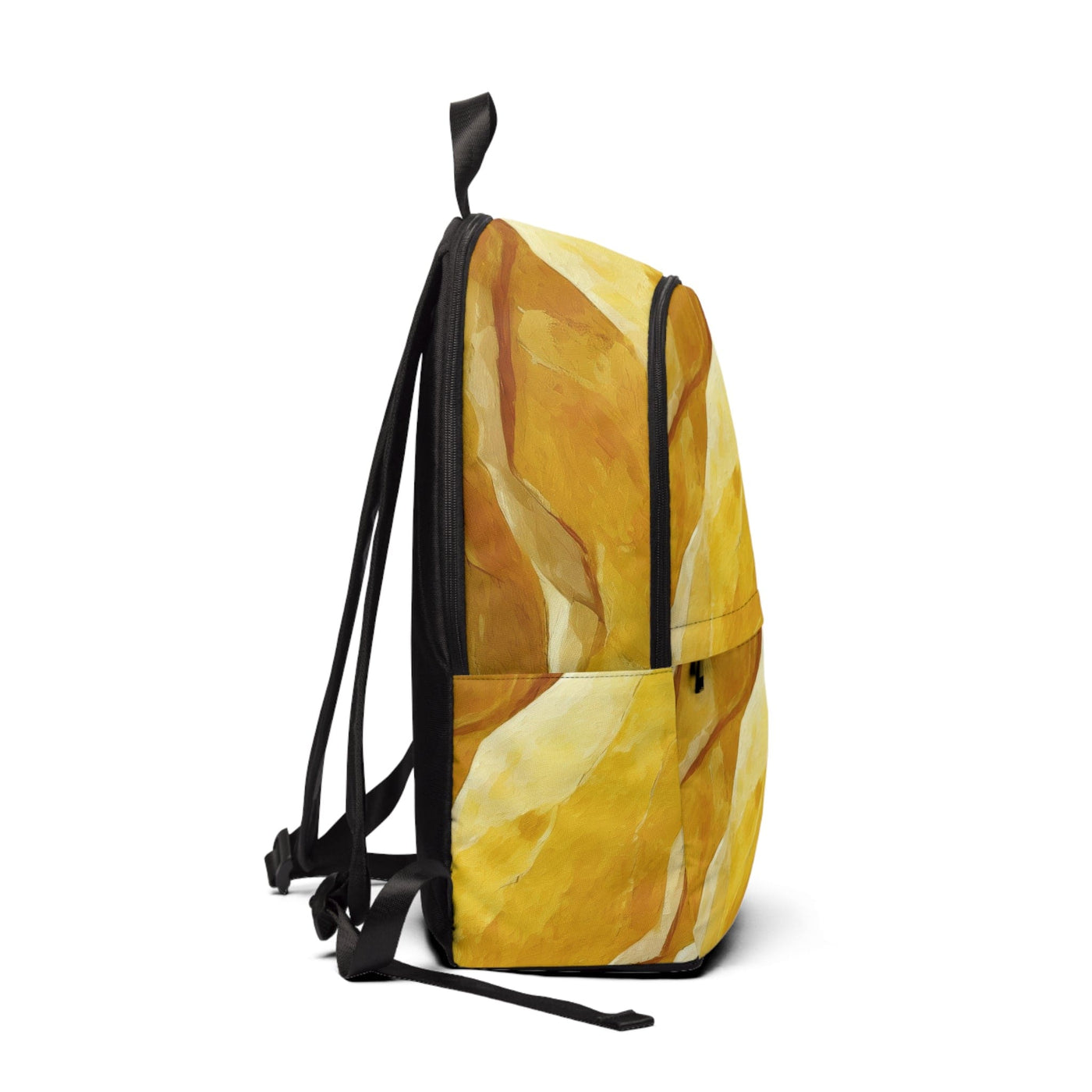 Fashion Backpack Waterproof Abstract Yellow Textured Pattern 78476 - Bags
