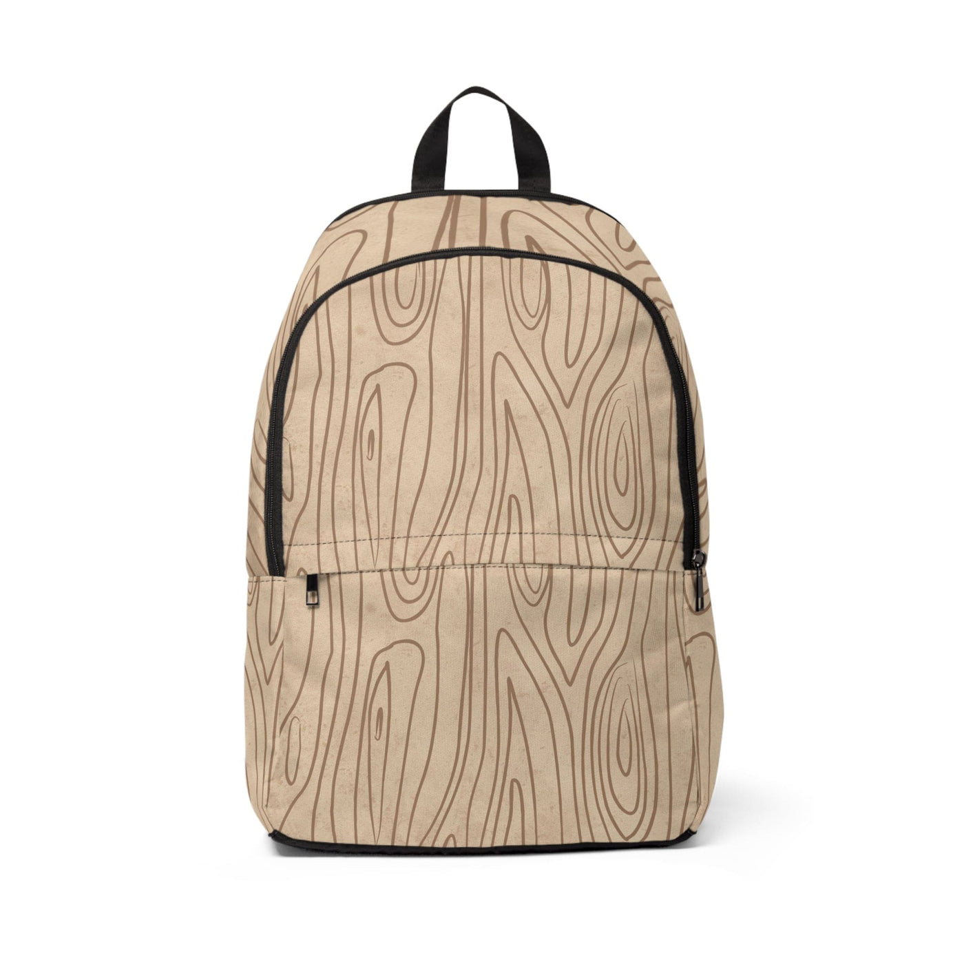 Fashion Backpack Waterproof Beige And Brown Tree Sketch Line Art - Bags