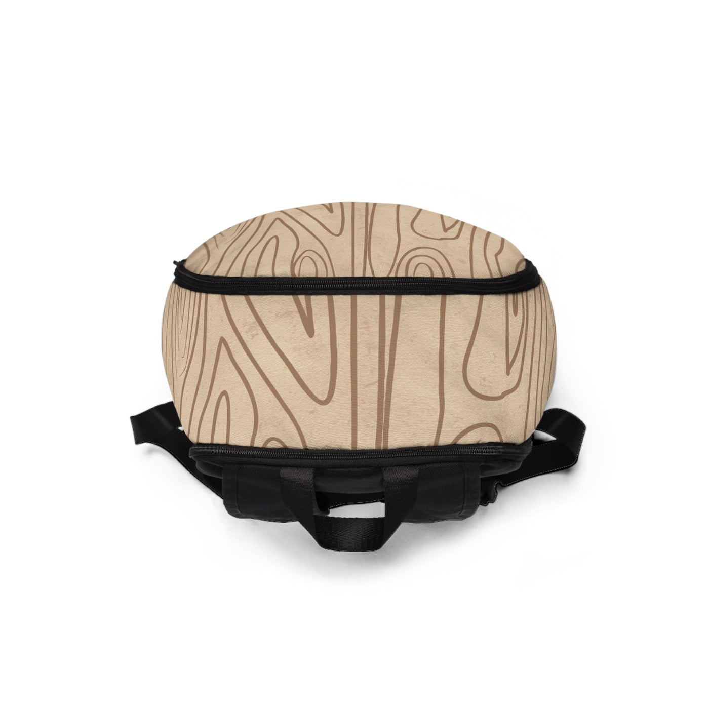 Fashion Backpack Waterproof Beige And Brown Tree Sketch Line Art - Bags