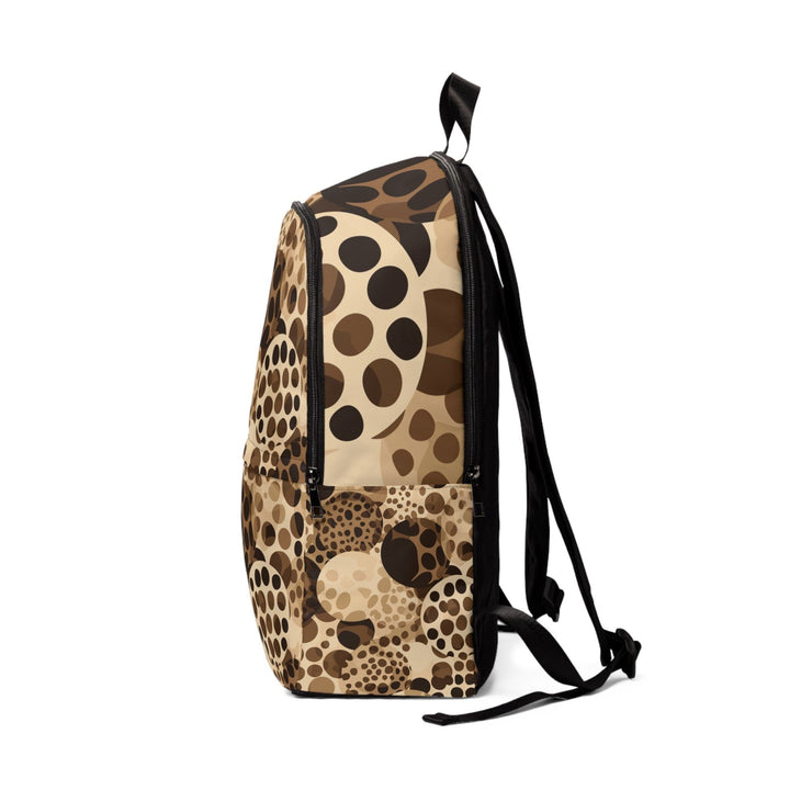 Fashion Backpack Waterproof Beige Brown Spotted Print - Bags | Backpacks