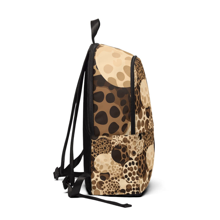 Fashion Backpack Waterproof Beige Brown Spotted Print - Bags | Backpacks