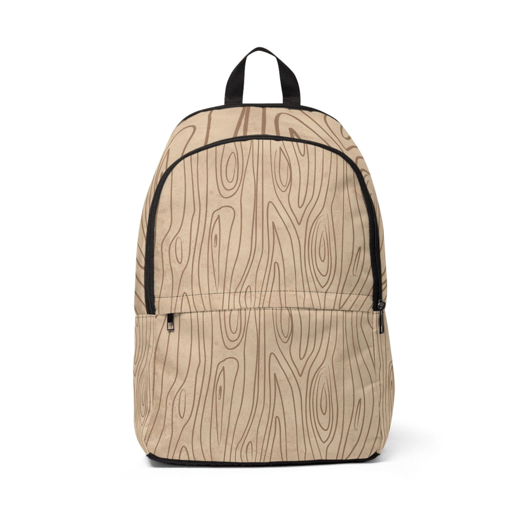 Fashion Backpack Waterproof Beige Brown Tree Sketch Lines - Bags | Backpacks