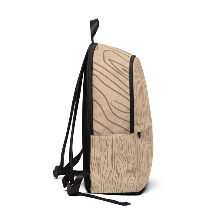 Fashion Backpack Waterproof Beige Brown Tree Sketch Lines - Bags | Backpacks