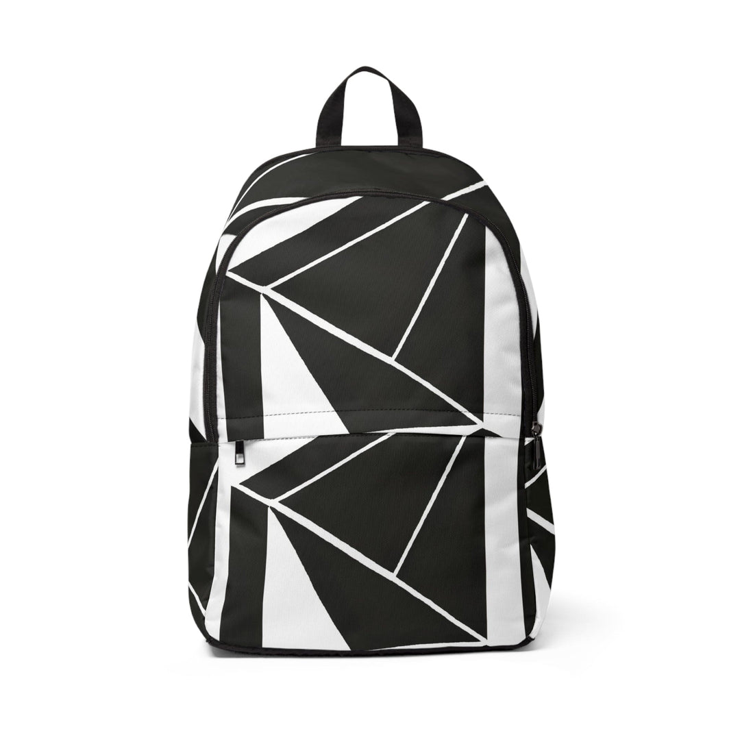 Fashion Backpack Waterproof Black and White Geometric Pattern - Bags | Backpacks