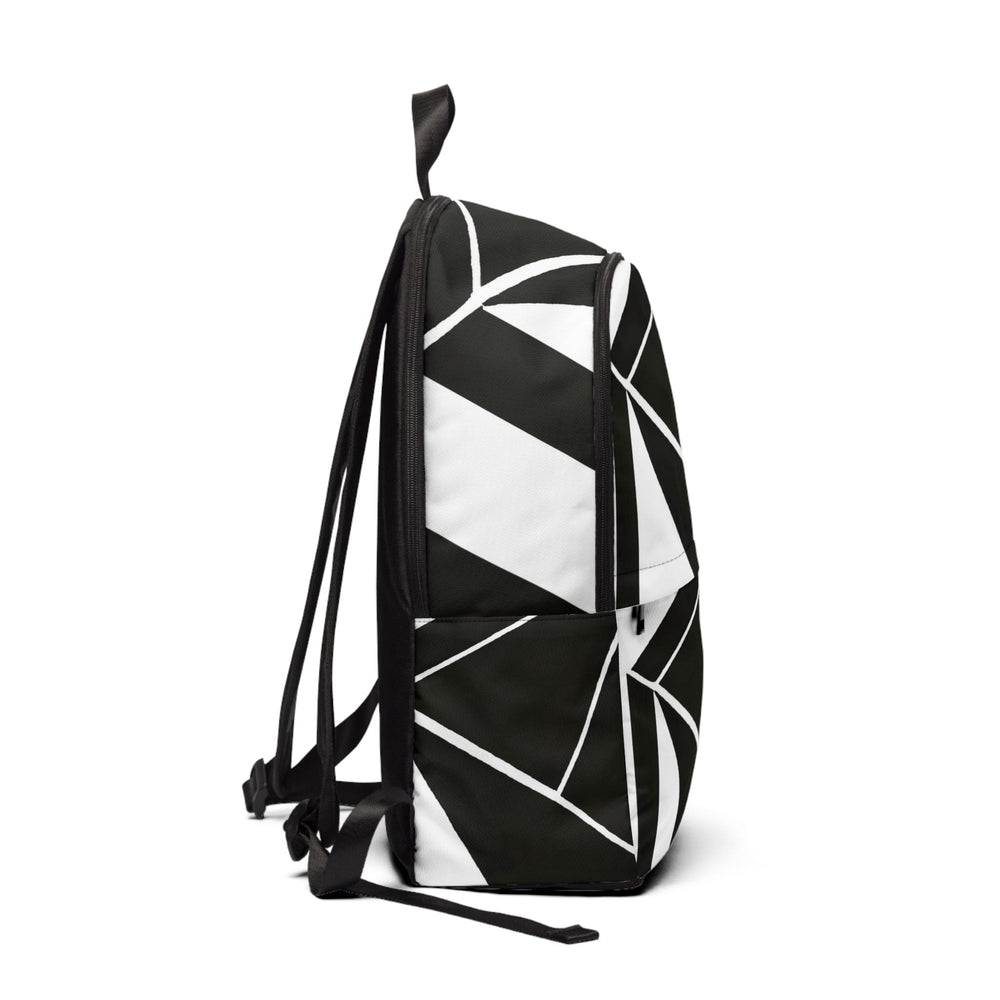 Fashion Backpack Waterproof Black and White Geometric Pattern - Bags | Backpacks