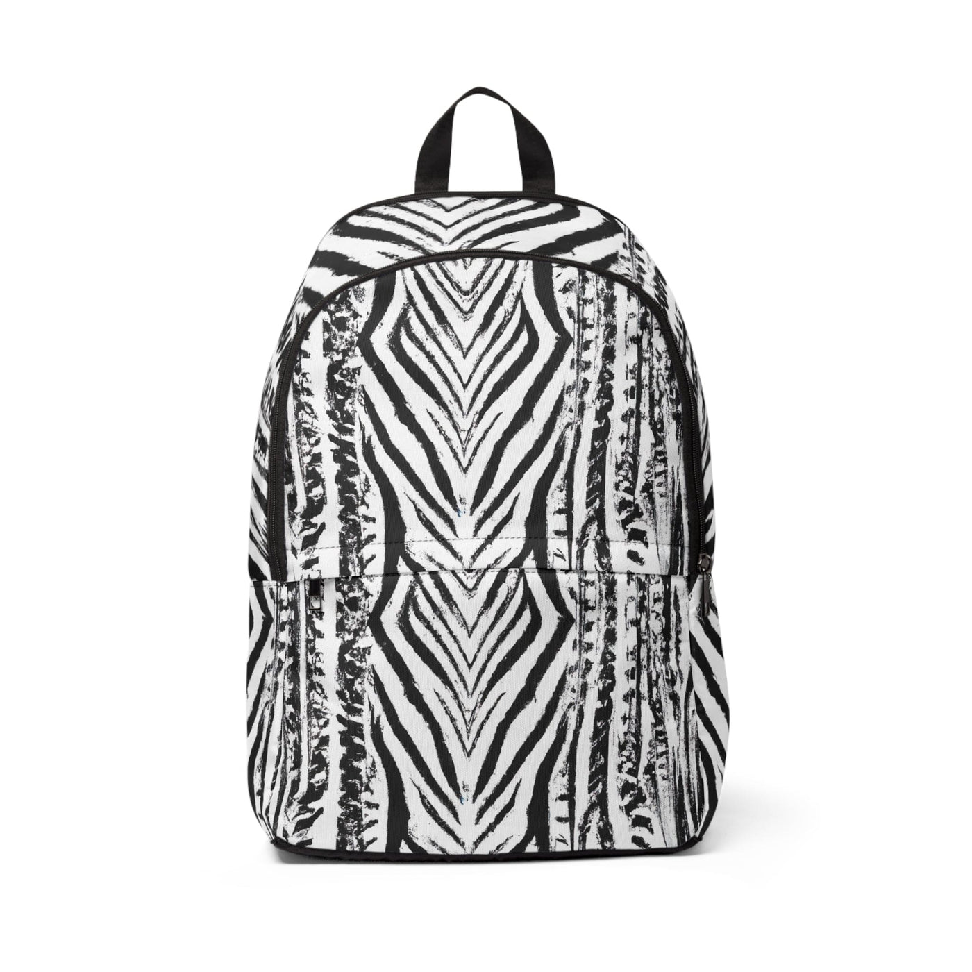 Fashion Backpack Waterproof Black And White Native Pattern - Bags