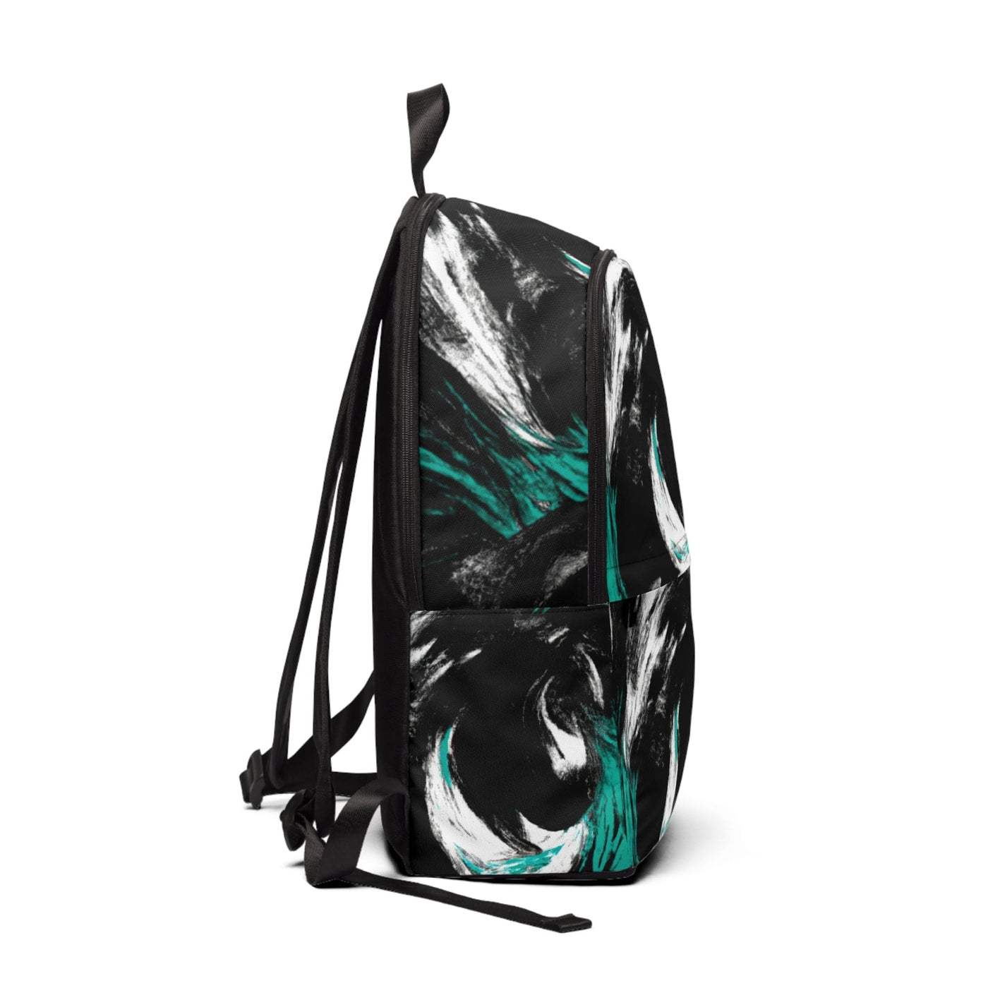 Fashion Backpack Waterproof Black Green White Abstract Pattern - Bags