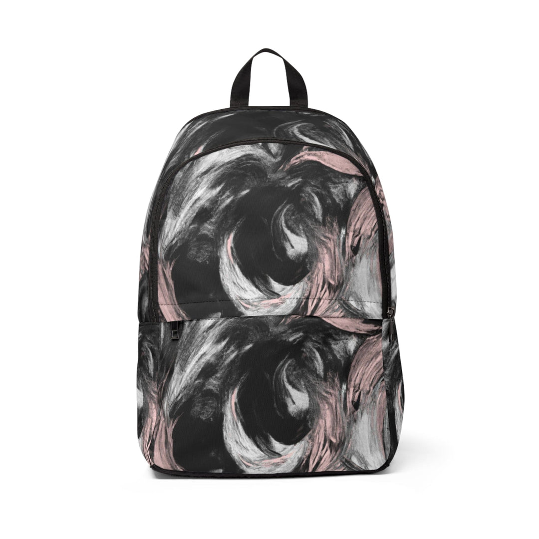 Fashion Backpack Waterproof Black Pink White Abstract Pattern - Bags | Backpacks