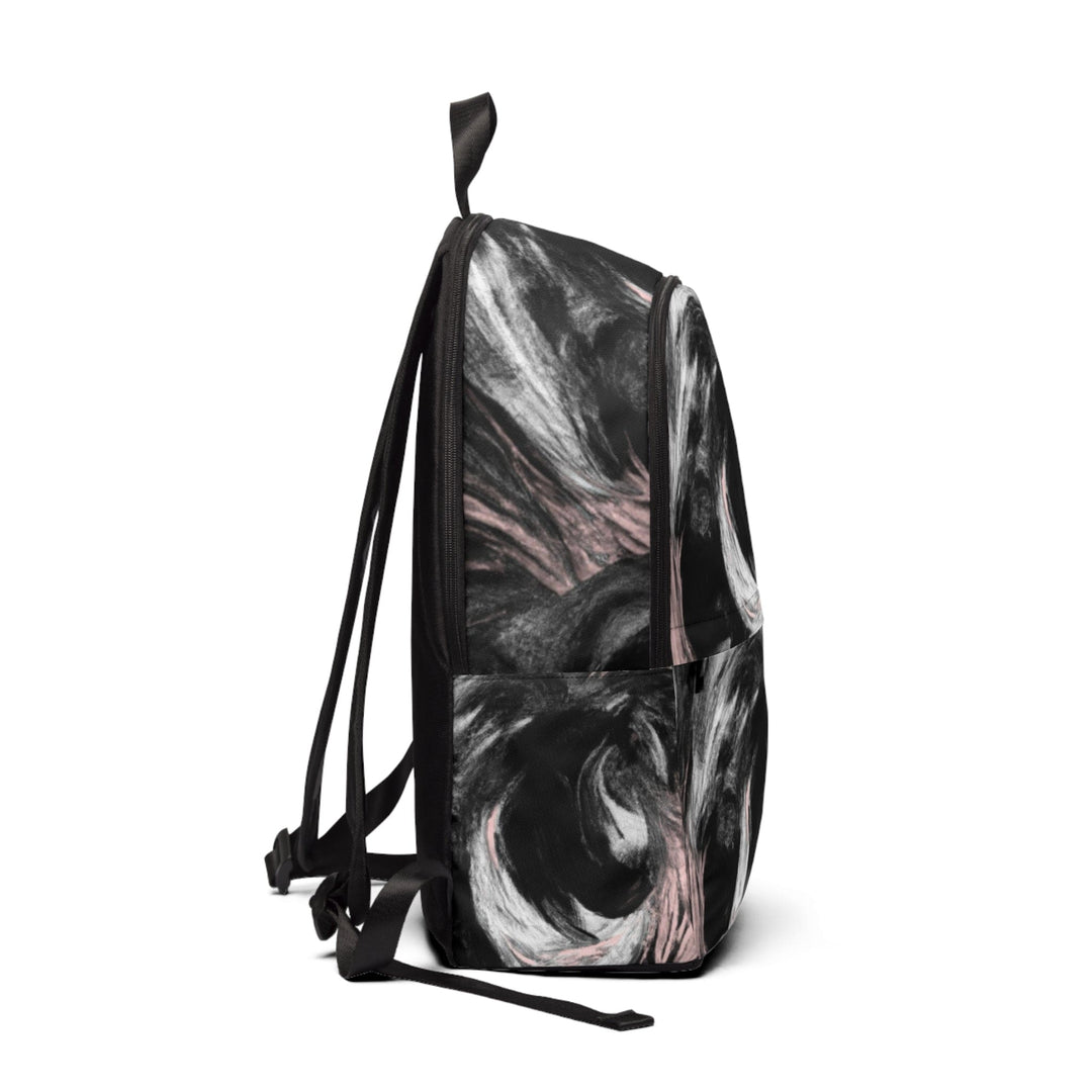 Fashion Backpack Waterproof Black Pink White Abstract Pattern - Bags | Backpacks