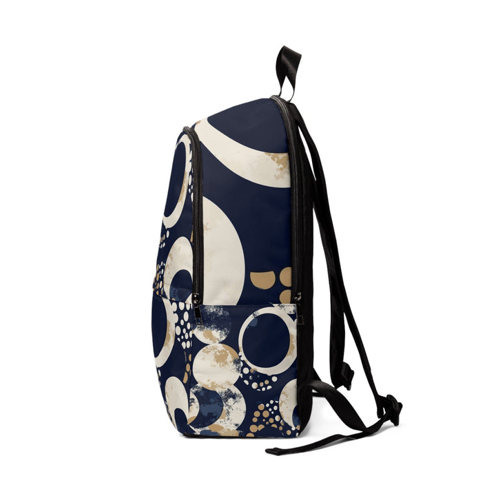 Fashion Backpack Waterproof Blue Beige Spotted Print - Bags | Backpacks