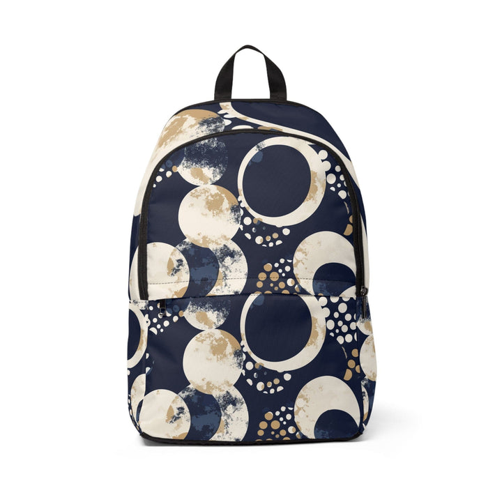 Fashion Backpack Waterproof Blue Beige Spotted Print - Bags | Backpacks