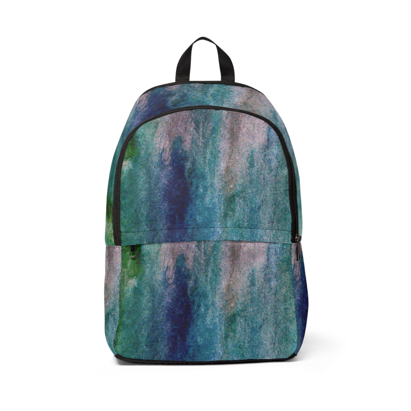 Fashion Backpack Waterproof Blue Hue Watercolor Abstract Print - Bags