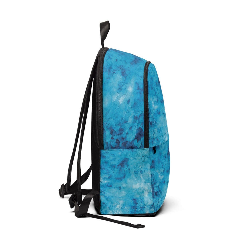 Fashion Backpack Waterproof Blue Marble Print - Bags | Backpacks