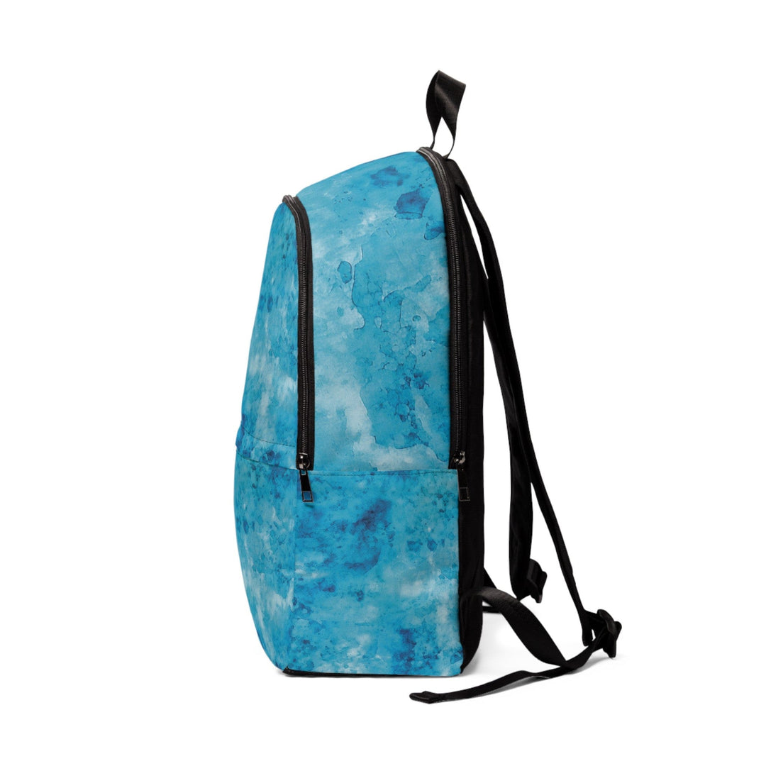 Fashion Backpack Waterproof Blue Marble Print - Bags | Backpacks