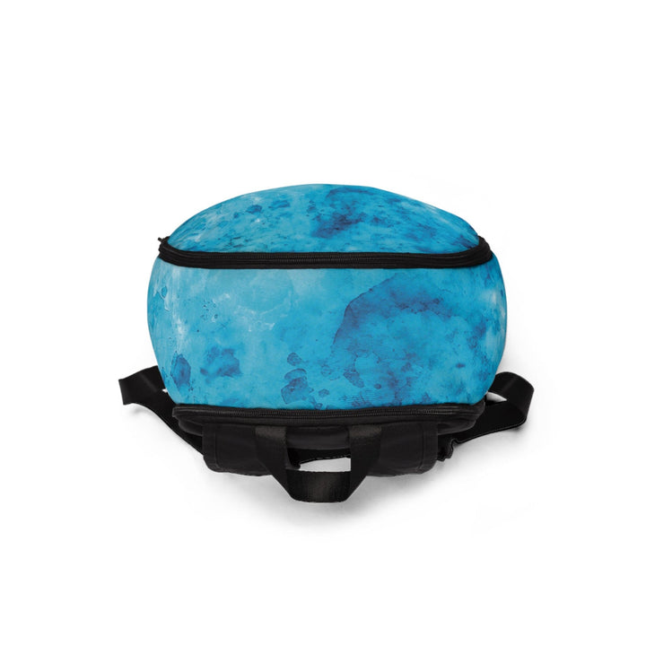 Fashion Backpack Waterproof Blue Marble Print - Bags | Backpacks