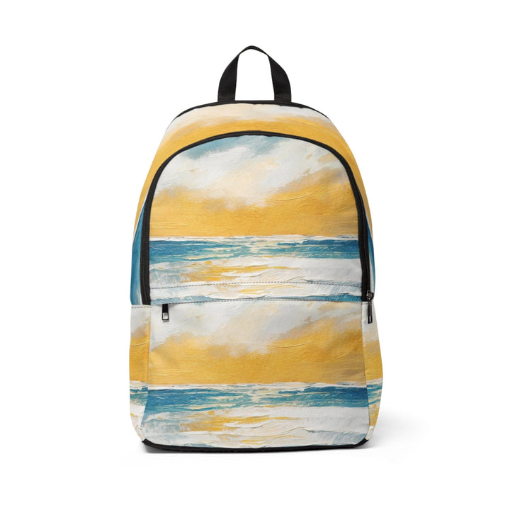 Fashion Backpack Waterproof Blue Ocean Golden Sunset Print - Bags | Backpacks