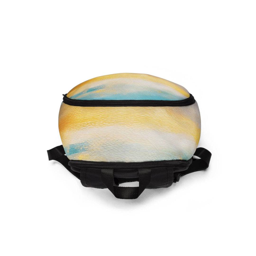 Fashion Backpack Waterproof Blue Ocean Golden Sunset Print - Bags/Backpacks