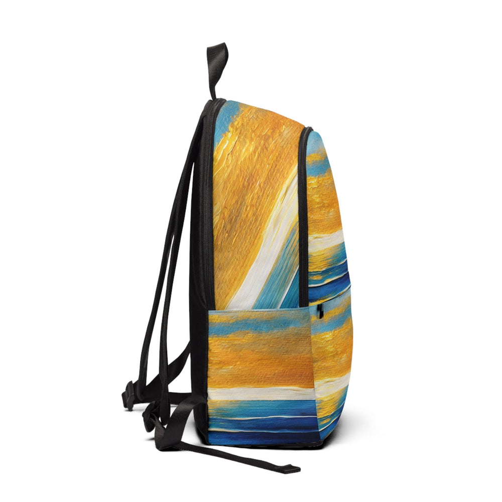 Fashion Backpack Waterproof Blue Ocean Golden Sunset Print - Bags | Backpacks