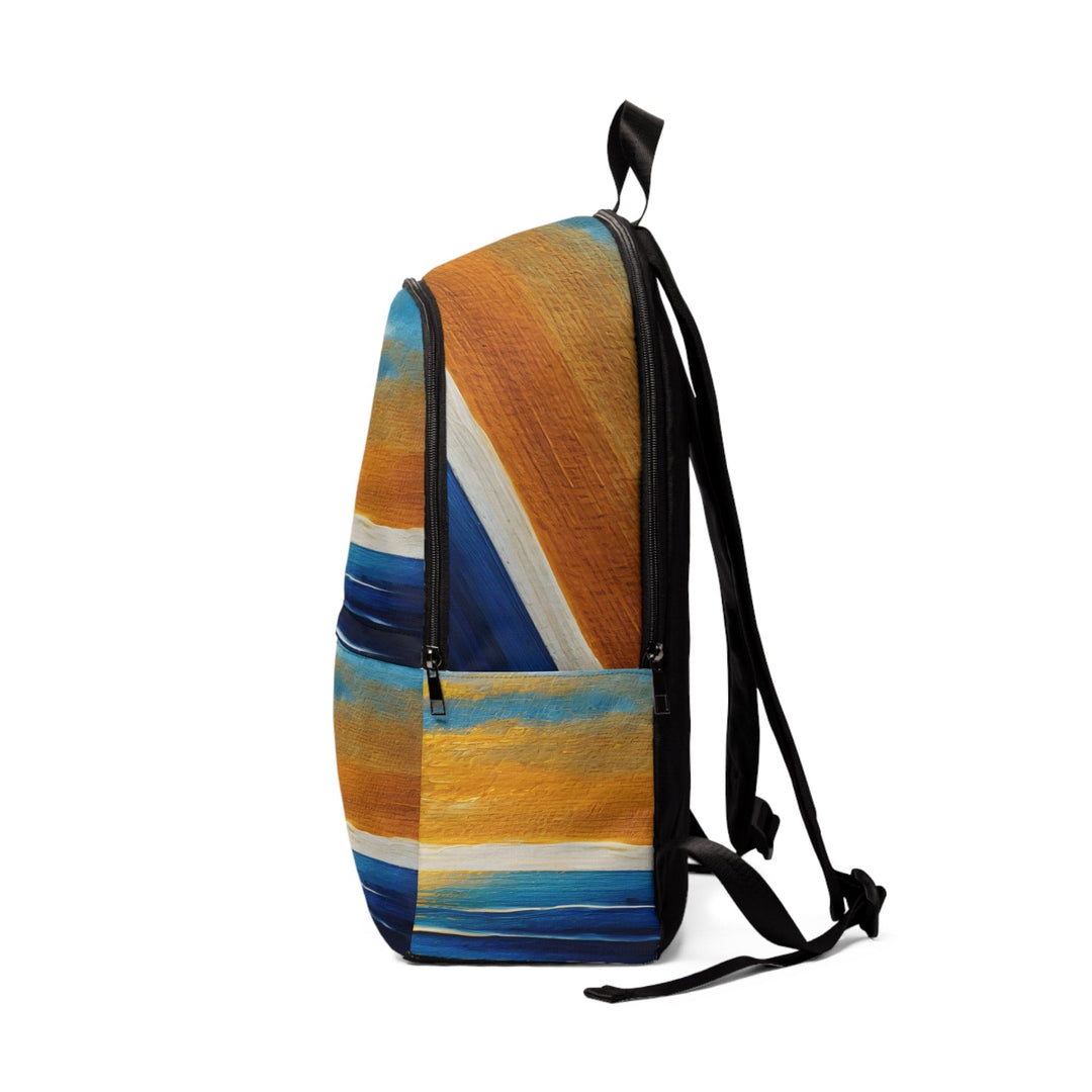 Fashion Backpack Waterproof Blue Ocean Golden Sunset Print - Bags | Backpacks