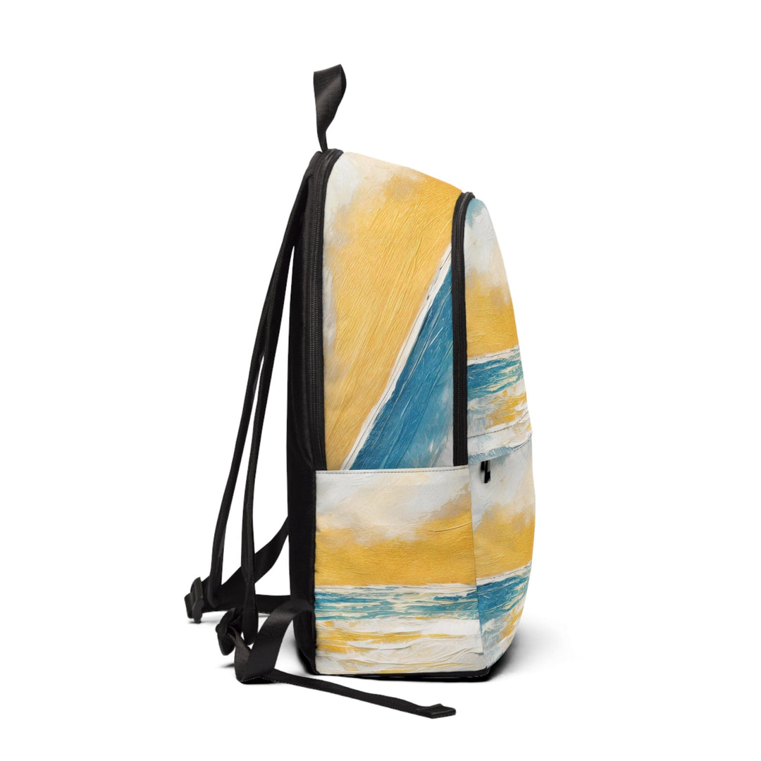 Fashion Backpack Waterproof Blue Ocean Golden Sunset Print - Bags | Backpacks