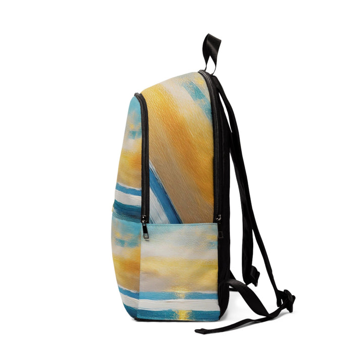 Fashion Backpack Waterproof Blue Ocean Golden Sunset Print - Bags/Backpacks