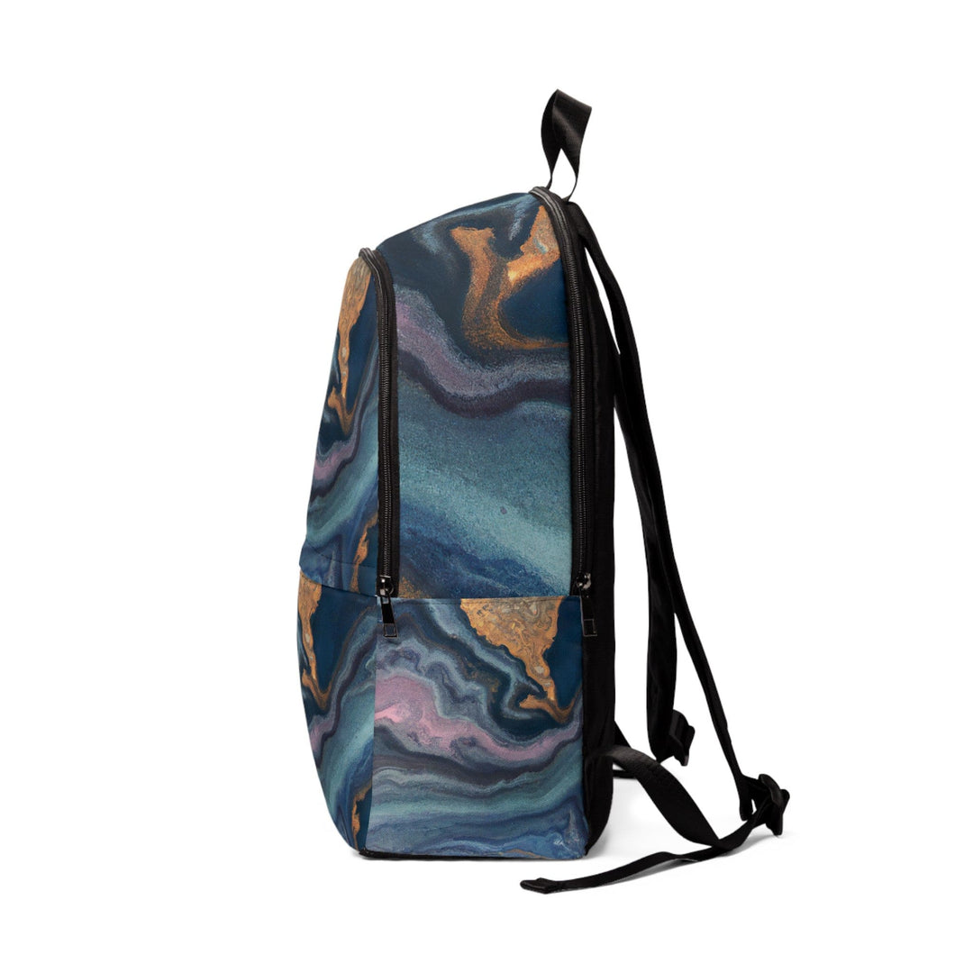 Fashion Backpack Waterproof Blue Pink Marble Swirl Print - Bags | Backpacks