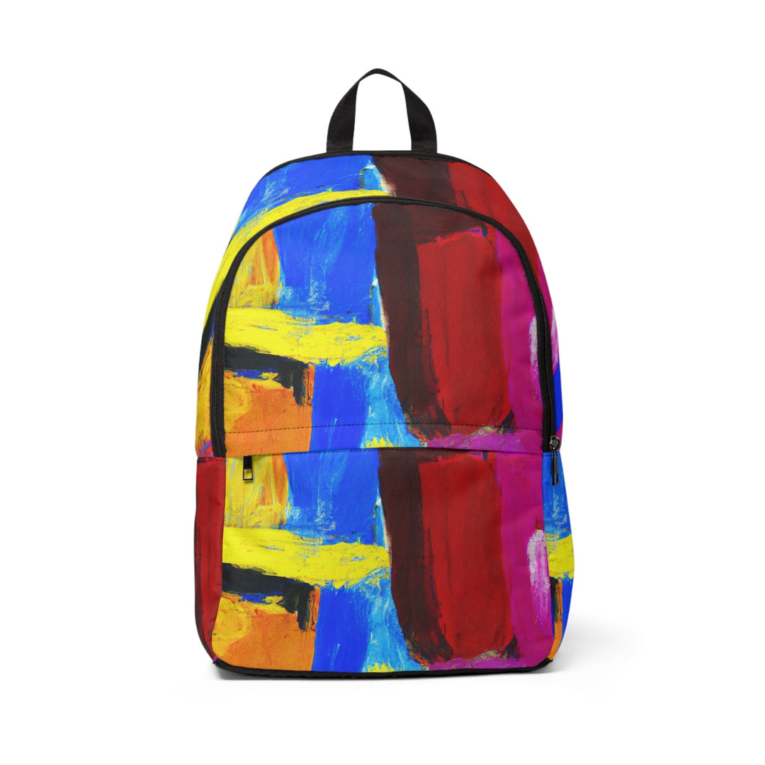 Fashion Backpack Waterproof Blue Red Abstract Pattern - Bags | Backpacks