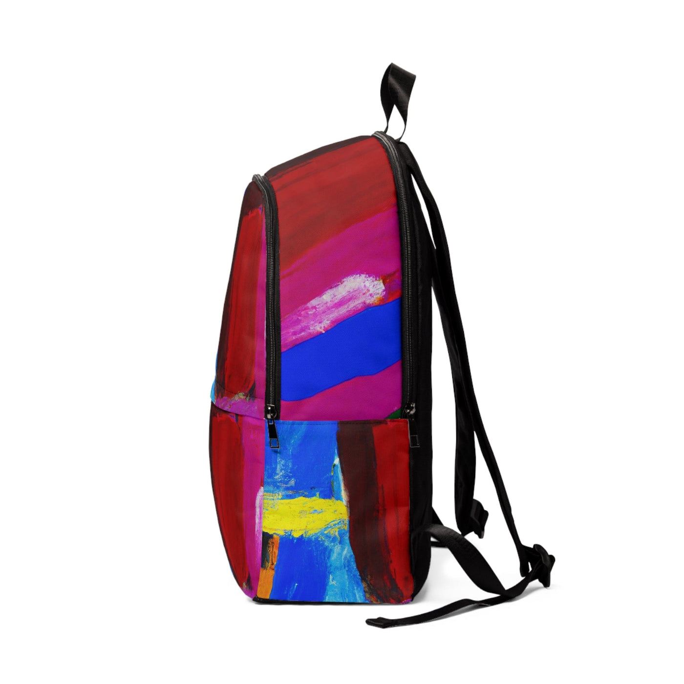 Fashion Backpack Waterproof Blue Red Abstract Pattern - Bags