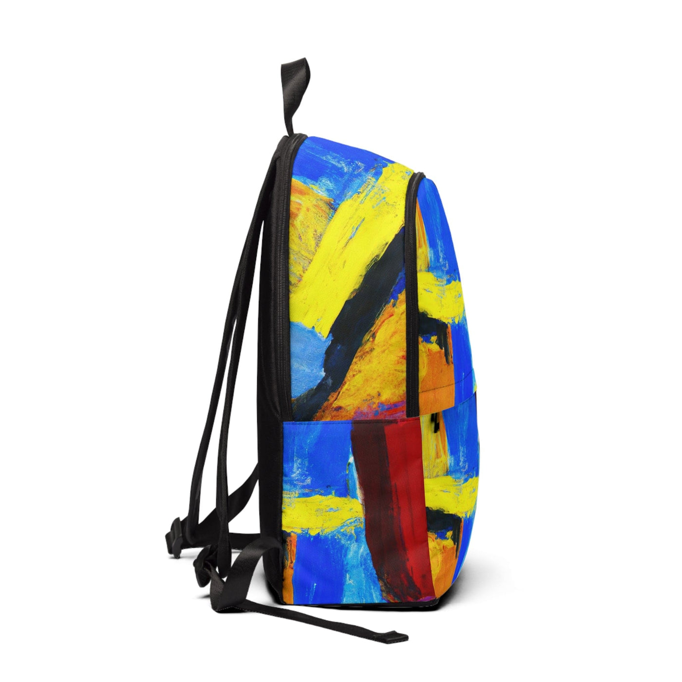Fashion Backpack Waterproof Blue Red Abstract Pattern - Bags