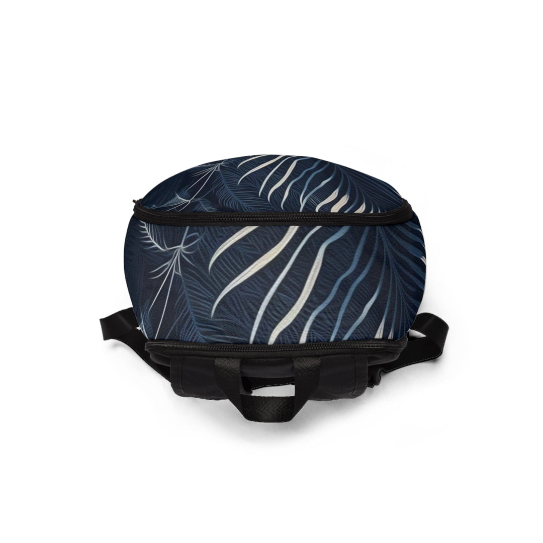 Fashion Backpack Waterproof Blue White Palm Leaves - Bags | Backpacks