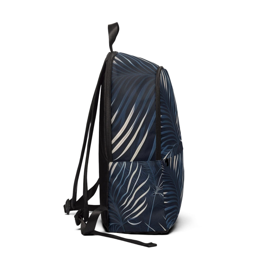 Fashion Backpack Waterproof Blue White Palm Leaves - Bags | Backpacks