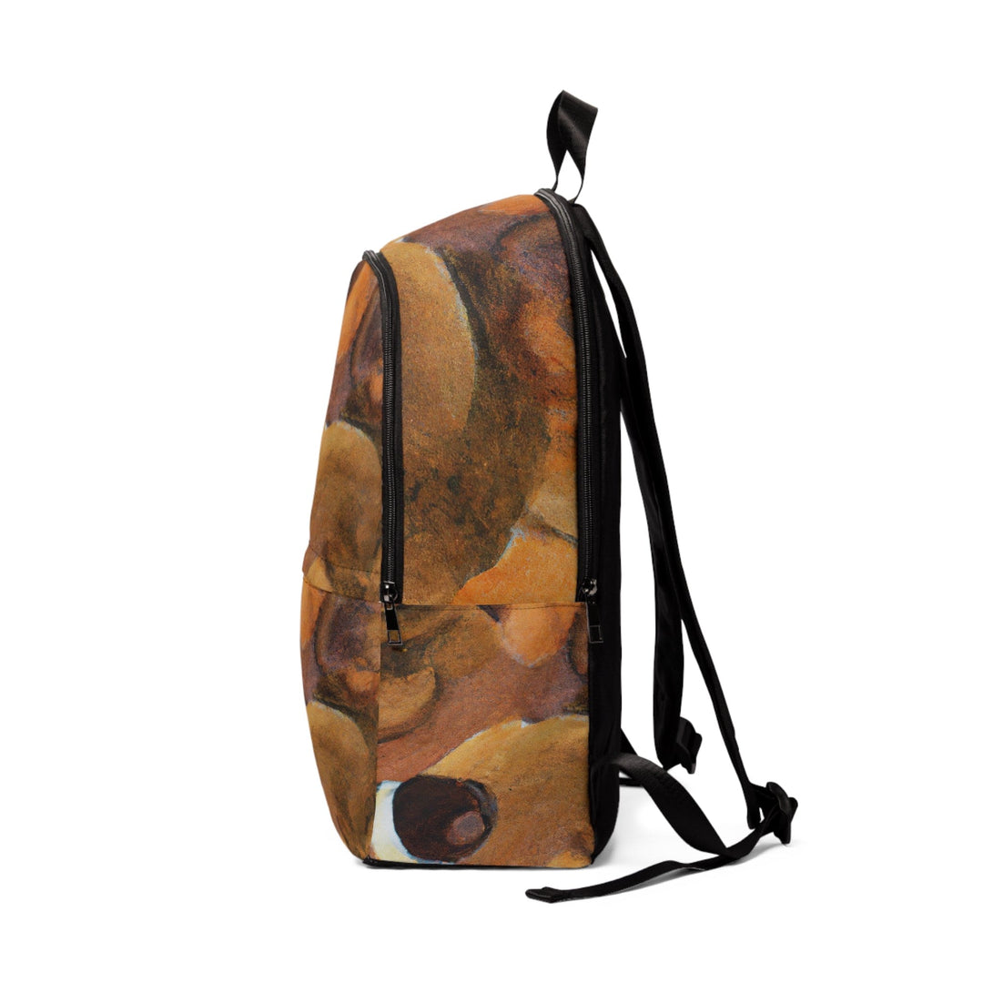 Fashion Backpack Waterproof Brown White Stone Pattern - Bags | Backpacks