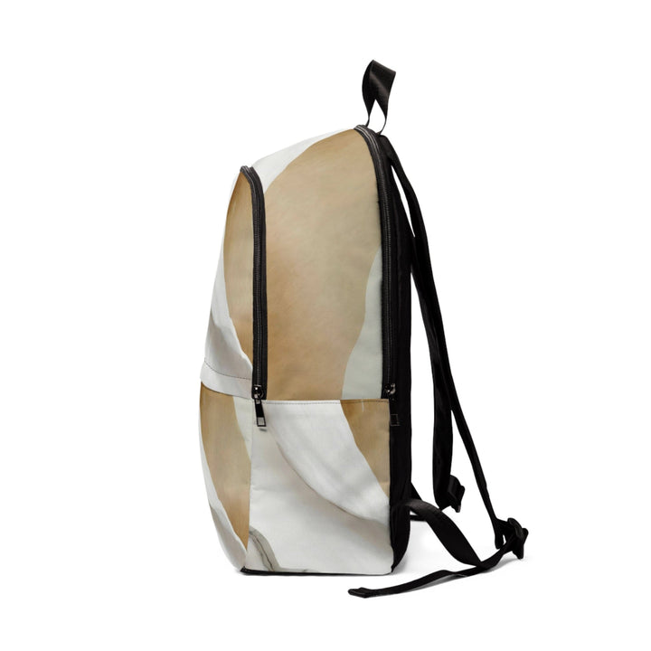 Fashion Backpack Waterproof Cream White Green Marbled Print - Bags | Backpacks