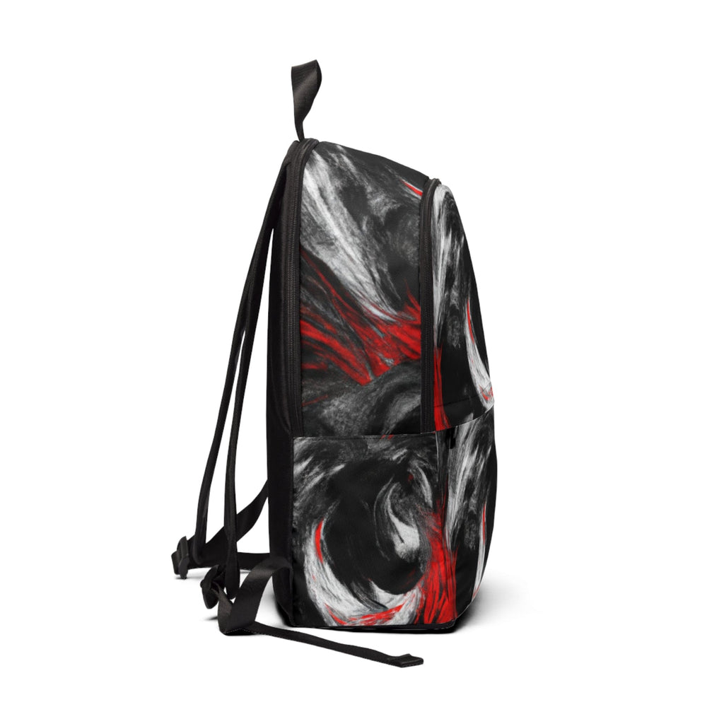 Fashion Backpack Waterproof Decorative Black Red White Abstract Seamless