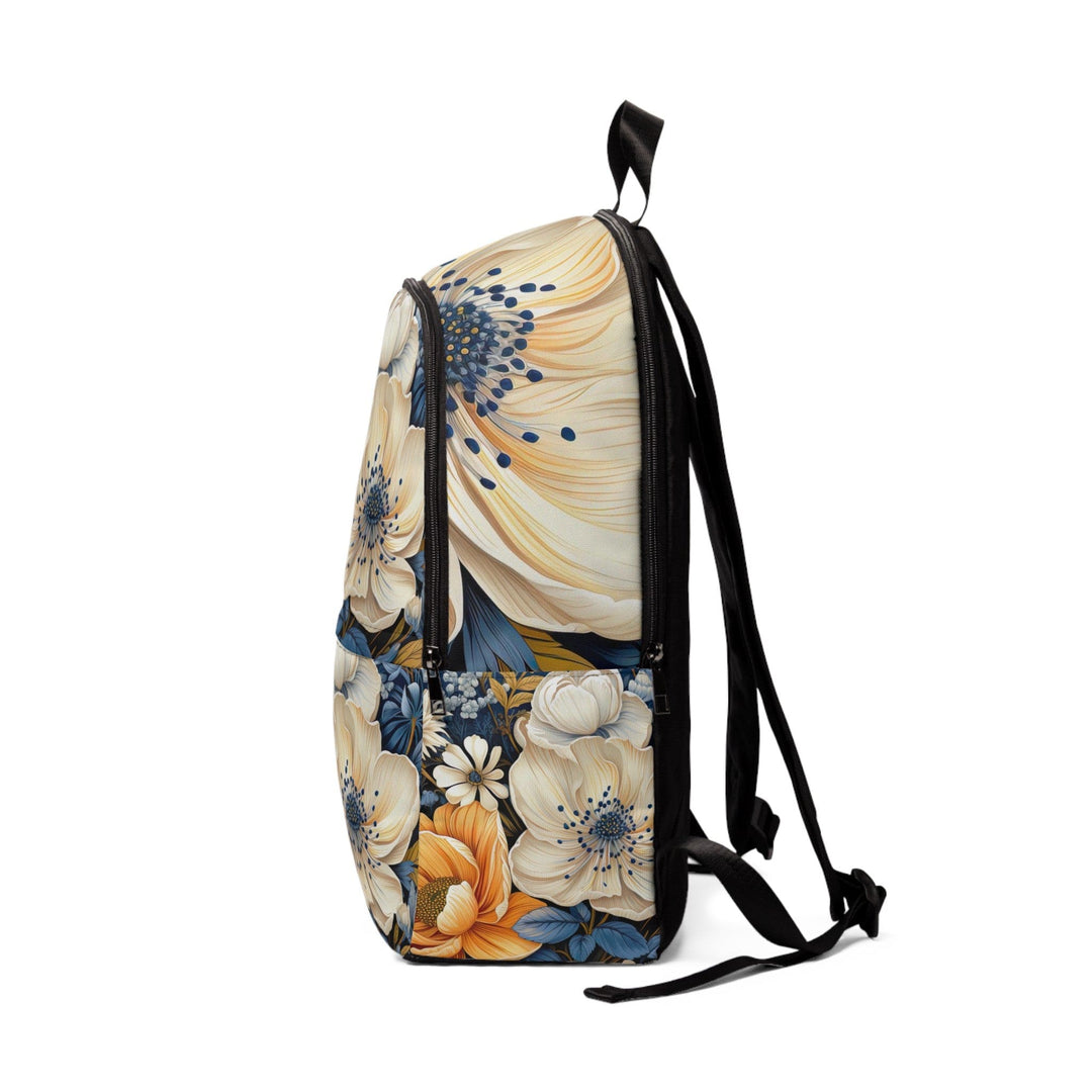 Fashion Backpack Waterproof Floral Blue Print - Bags | Backpacks